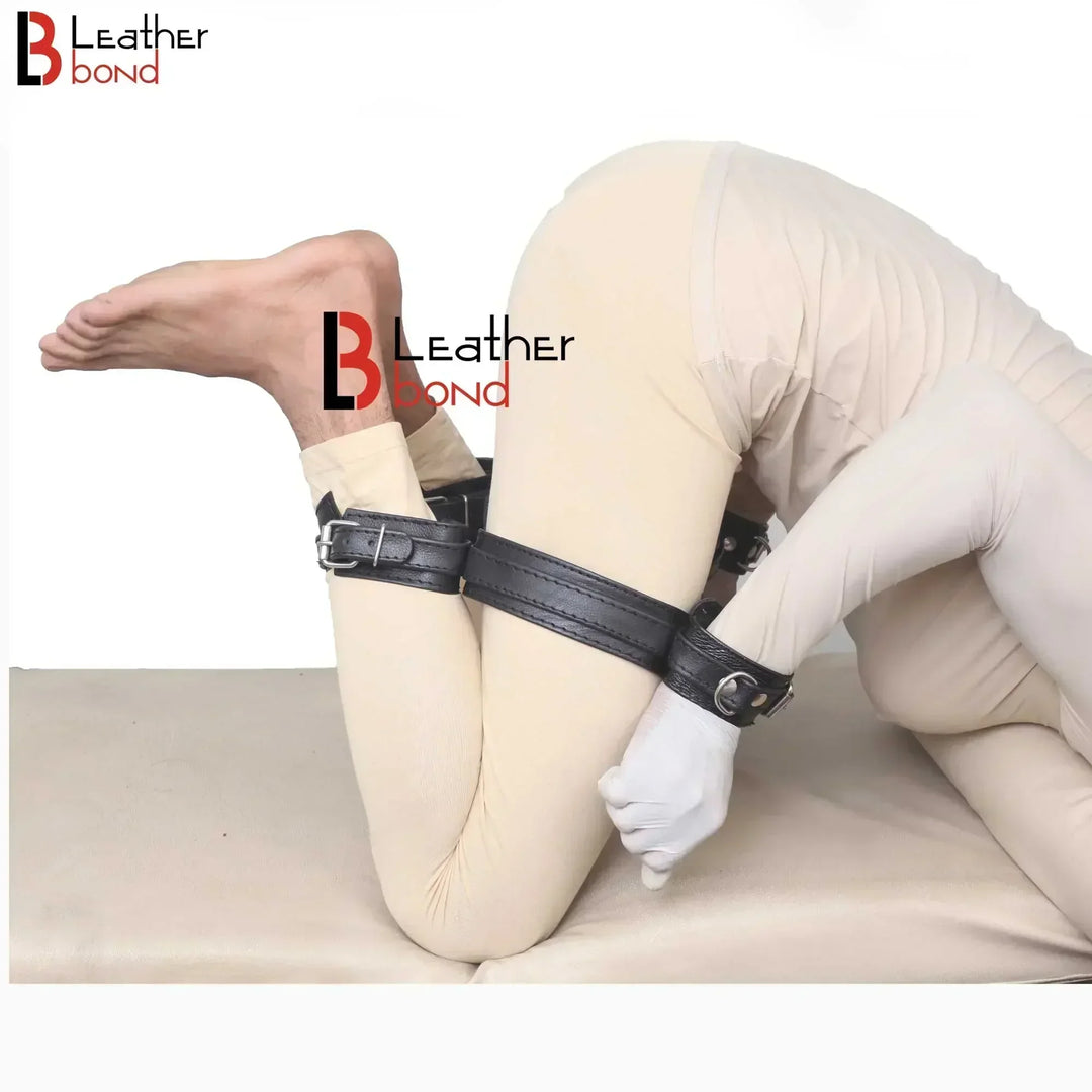 Ankle Cuffs BDSM Cosplay | Frog-Tie Thigh Wrist Restraint Set Leather Bond Ankle Cuffs BDSM Cosplay | Frog-Tie Thigh Wrist Restraint Set Leather Bond