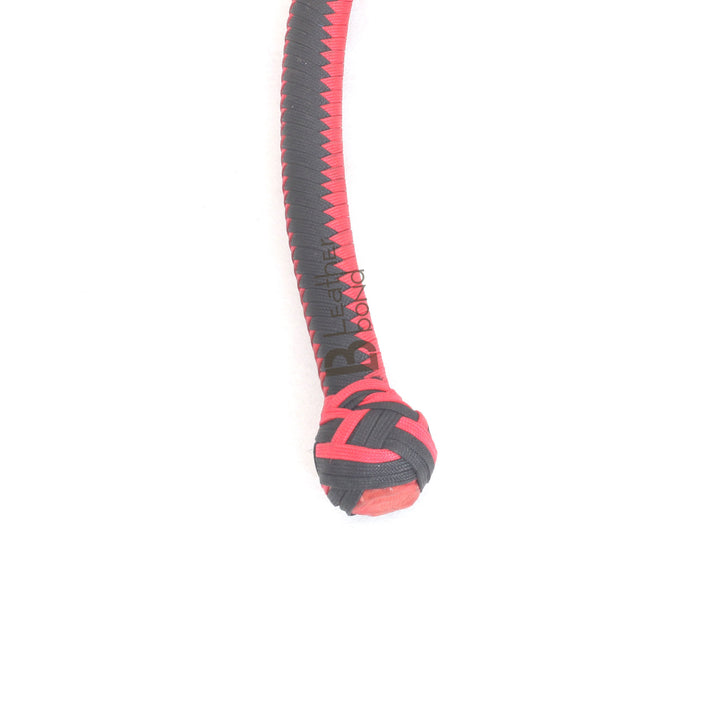Nylon Paracord Hand Crafted Snake Whip 4 Foot with Complete Leather Belly & Bolster Inside