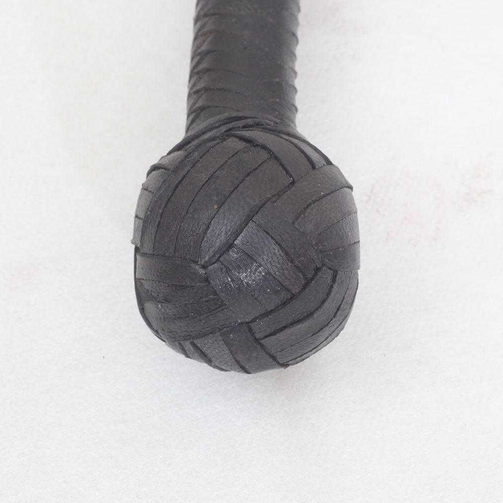 Kangaroo Hide Leather & Shot Loaded Snake Whip 4, 5, 6 or 8 Feet 12 Strands Black