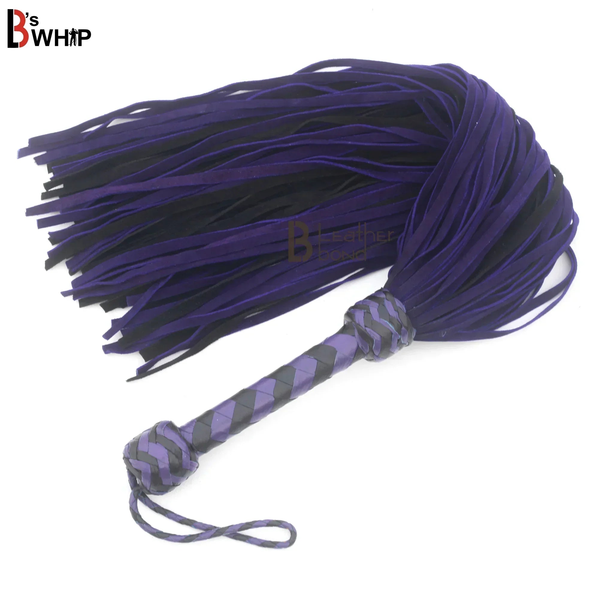 Leather Flogger with Stainless Steel Handle - UK Leather Flogger with Stainless Steel Handle - UK