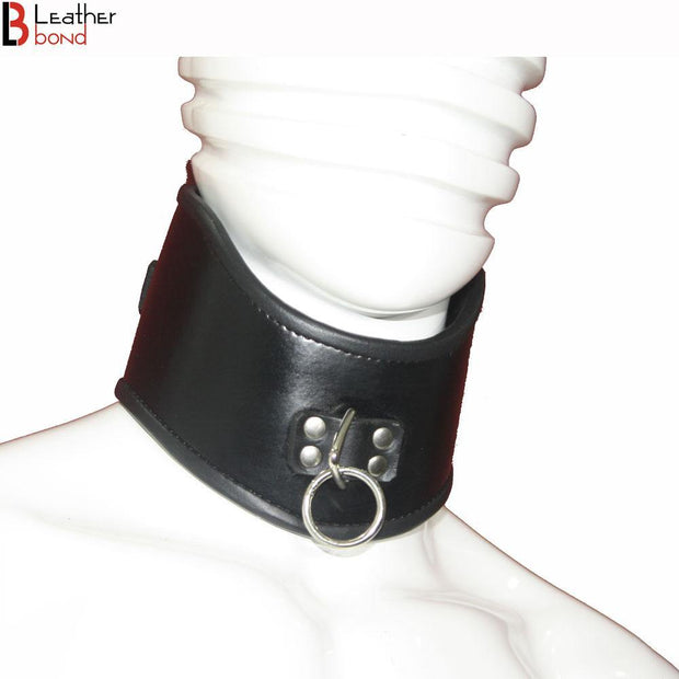 Cowhide leather Curved Posture Neck Collar BDSM and Restraint Collar - Leather Bond