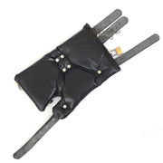 Real Strong Leather Suspension Wrist Cuffs Restraint Set 2 Pieces Black Lockable Bondage Heavy & Durable - Leather Bond