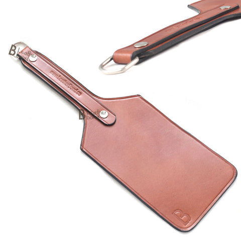 Real Cowhide Saddle Leather Spanking BDSM Paddle Slapper Lightweight Hand Made and Flexible - Leather Bond