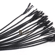 Real Genuine Cow Hide Leather Finger Flogger 15 Braided Falls Black Heavy Duty Thuddy Flog whip - Leather Bond