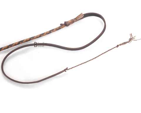Bull Whip 6, 8, 10, 12, 14 & 16 Feet long 16 Strands Kangaroo Hide Leather Equestrian Bullwhip Leather Belly and Bolster Inside, Indiana Jones Tan Brown - Leather Bond