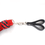 Real Genuine Cowhide Suede Leather Finger Flogger 50 Falls Black Heavy Duty Thuddy Flog whip - Leather Bond