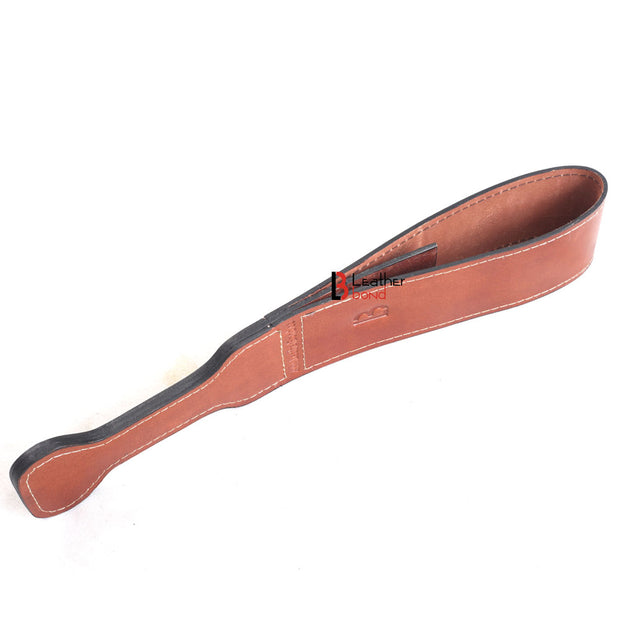 Saddle Leather Spanking BDSM Paddle Slapper Thick, Weighty & Sturdy Hand Made 2 layer - Leather Bond
