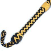 Whip 6, 8, 10, 12, 14 & 16 Feet 16 Strands Bullwhip Para Cord Nylon Bull Whip with Leather Plaited Bellies - Leather Bond
