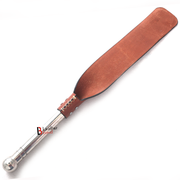 Real Cow Hide Belting Leather Paddle Slapper Lightweight and flexible with Steel Handle - Leather Bond