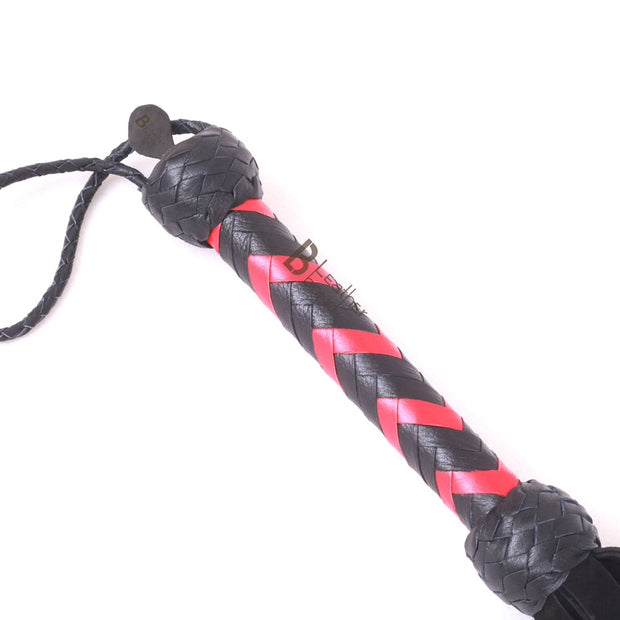 Real Genuine Cowhide Suede Leather Flogger 25 Falls Black Soft Suede Leather - Leather Bond