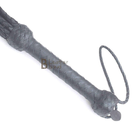 Genuine Real Leather Flogger Bull Hide Leather Flogger whip 09 Braided Falls Cat-o-nine Tails - Leather Bond
