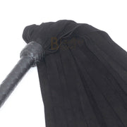 Real Genuine Cow Hide Suede Leather Flogger 25 Falls Black Light Weight Suede Falls for Warm up - Leather Bond