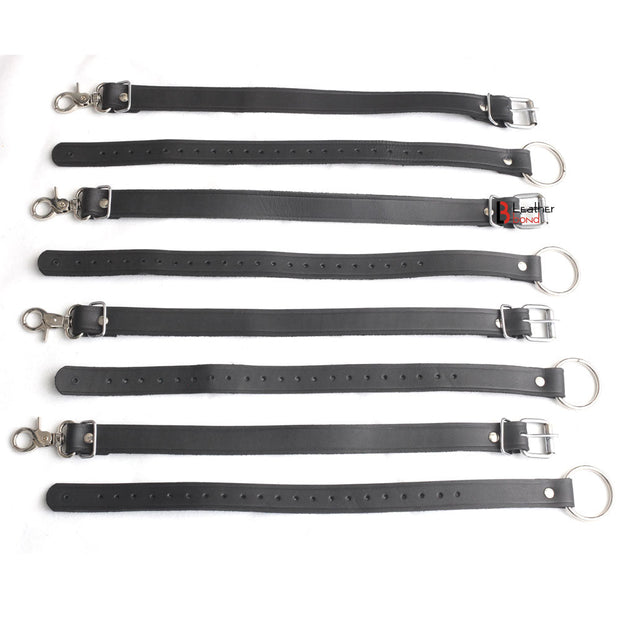 Bondage Belt Set Black 8 Belts Bdsm restraint Tie up belts