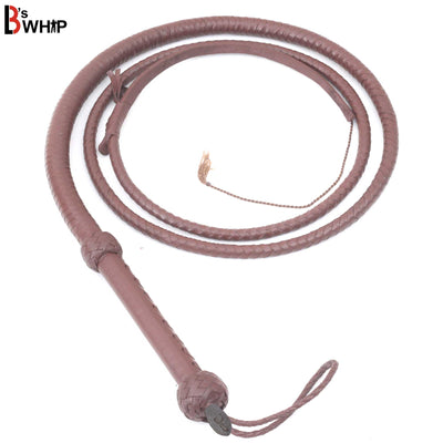 Indiana Jones Style 6 Feet Long 8 Plait Dark Brown Leather Bullwhip Real Cowhide Leather Bull Whip