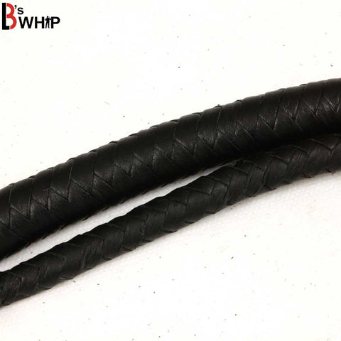 Indiana Jones Style 3 Foot 8 Plait Leather Bullwhip Real Cowhide Leather Bull Whip Black